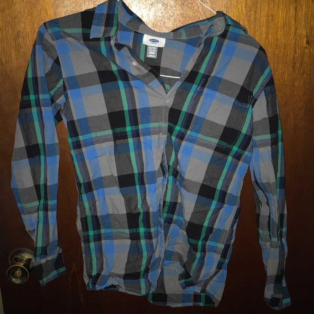 Old Navy kid XL button down